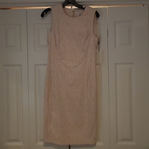 Calvin Klein pink and white dress